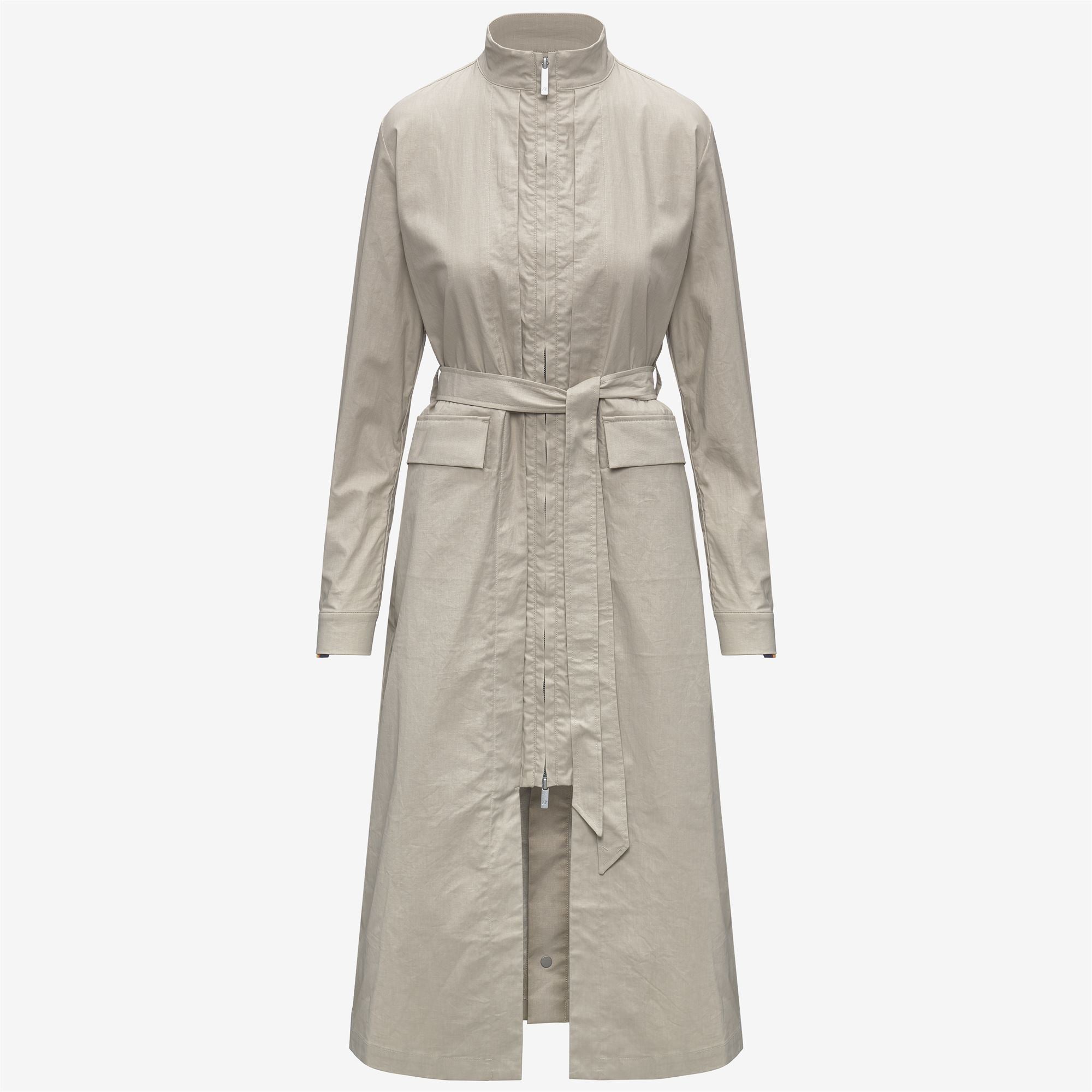 k-way-horien-natural-blend-veste-longue-femme-beige-lt-combo image 5