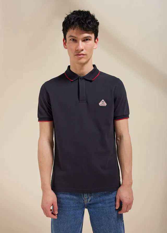 pyrenex-leyre-polo-homme-coton-biologique-bleu-fonc image 1