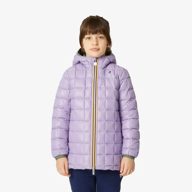 k-way-p-sophie-thermo-plus-2-double-veste-mi-longue-fille-green-laurel-violet-la image 1