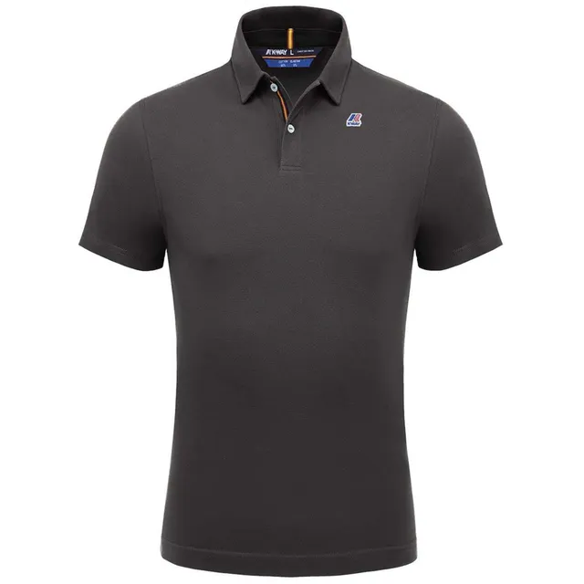 k-way-gregoire-tape-polo-homme-grey-md-mel-grey-md-steel image 1