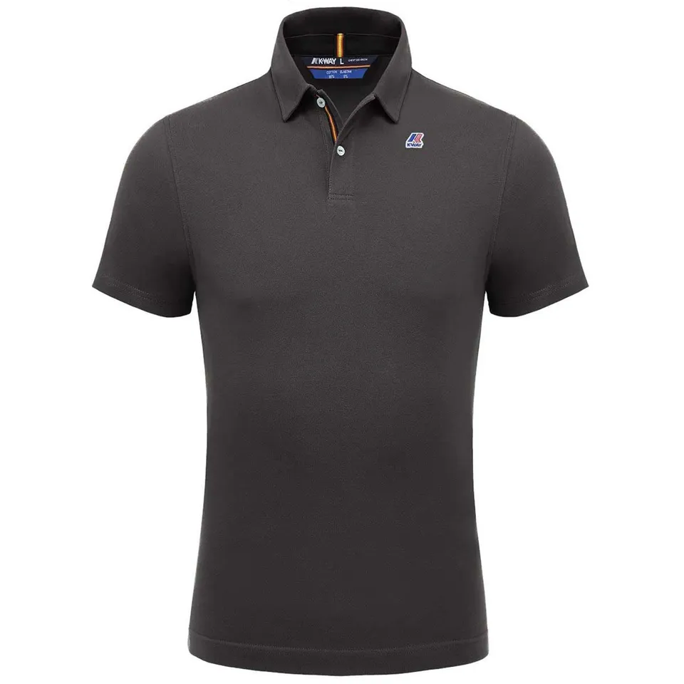 k-way-gregoire-tape-polo-homme-grey-md-mel-grey-md-steel image 1