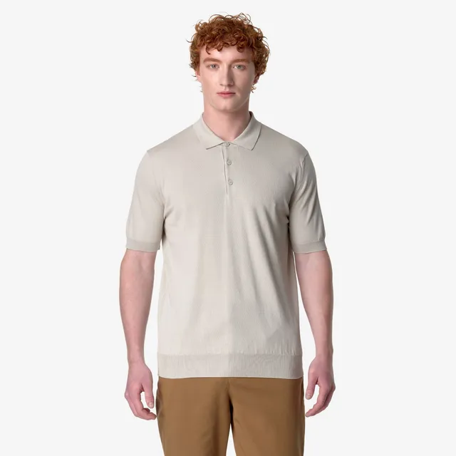 k-way-pleyne-polo-maille-homme-beige-lt image 1