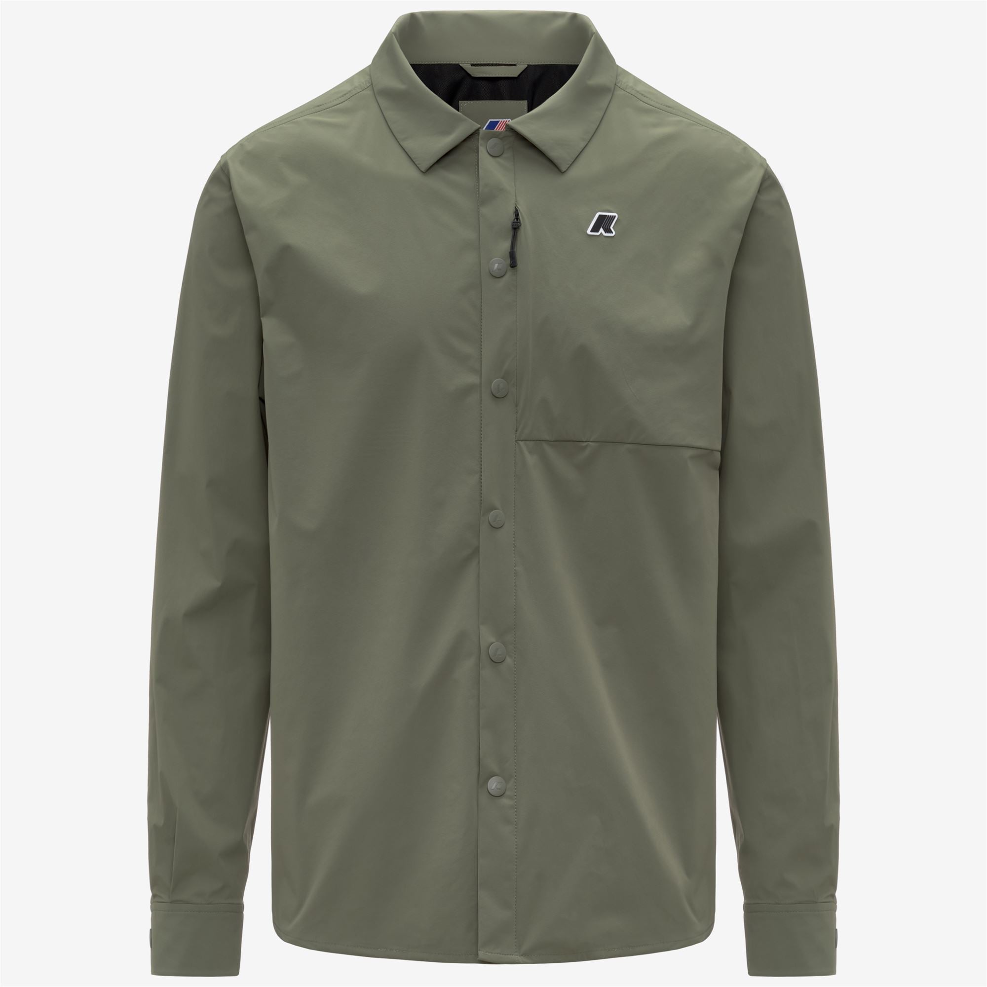 k-way-recher-chemise-longue-homme-technique-green-lichen image 5