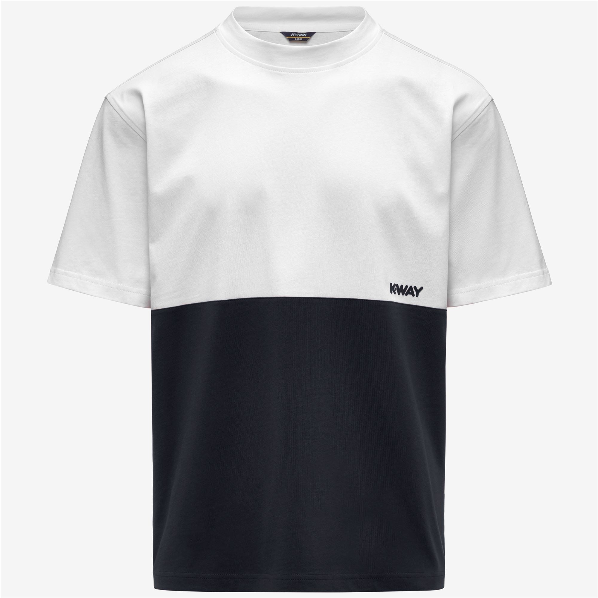 k-way-solo-jersey-colorblock-t-shirt-homme-blue-depth-white image 5