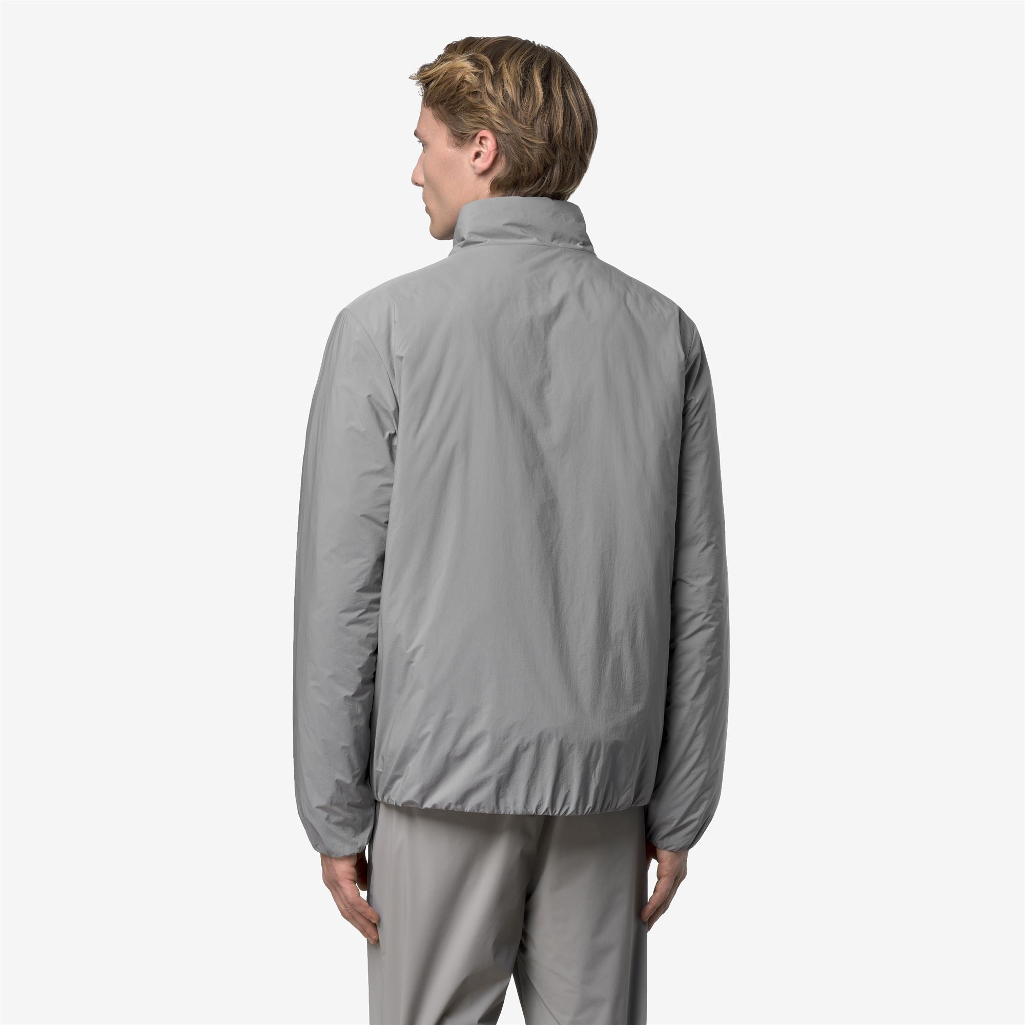 k-way-valentine-plain-warm-veste-courte-homme-grey-frost image 3