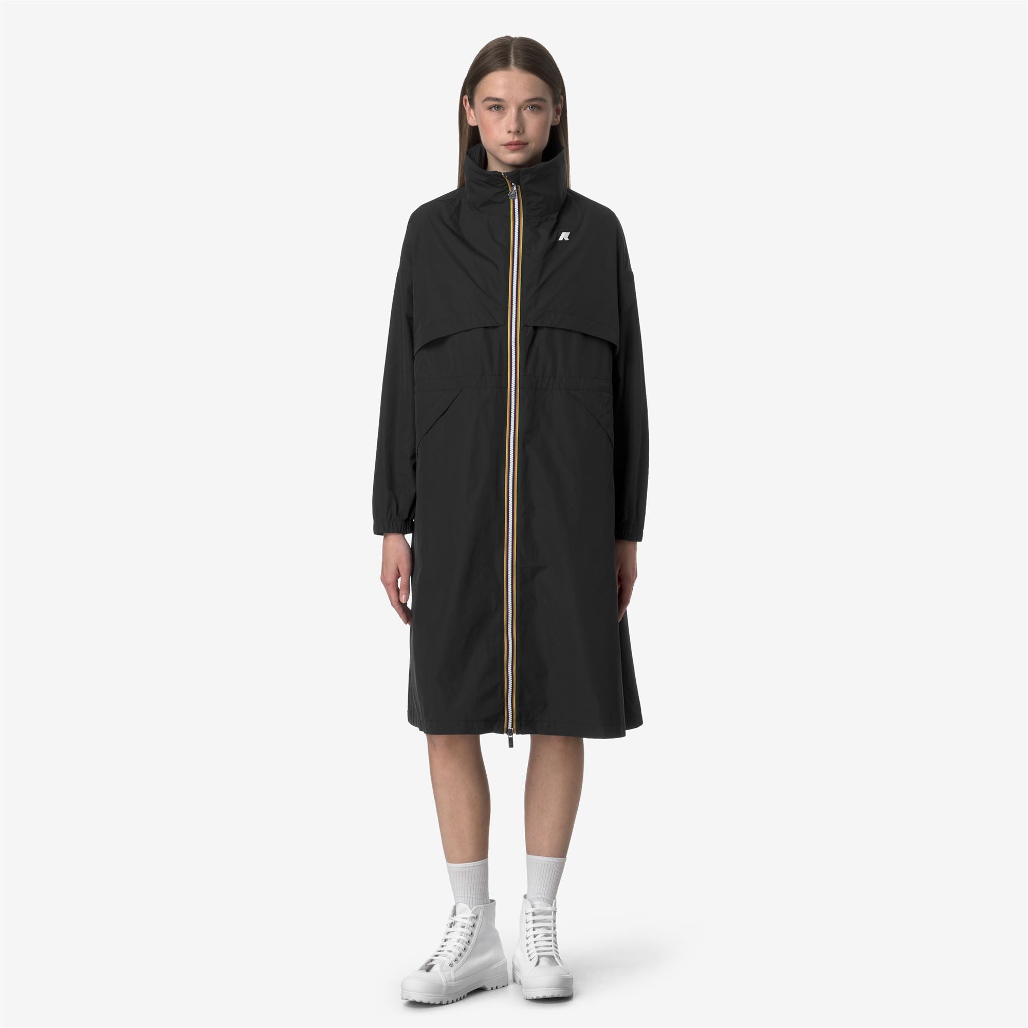 k-way-aube-memory-touch-veste-longue-femme-black-pure image 1
