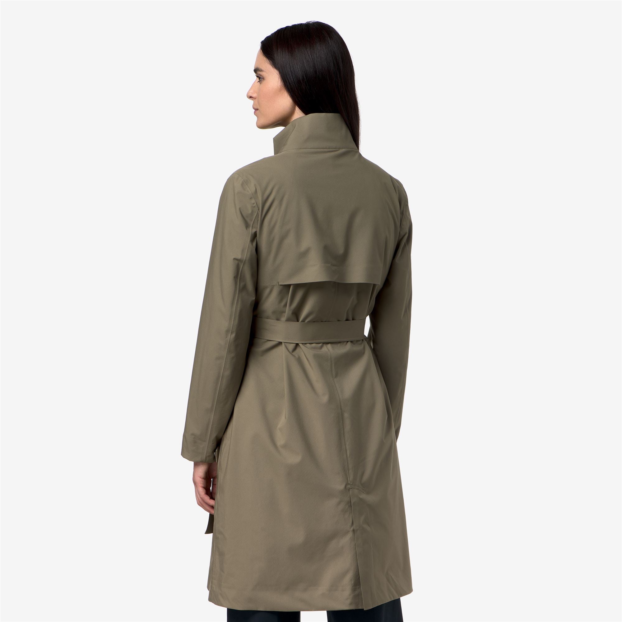 k-way-miranda-3-en-1-veste-longue-femme-green-army-red-dk image 3