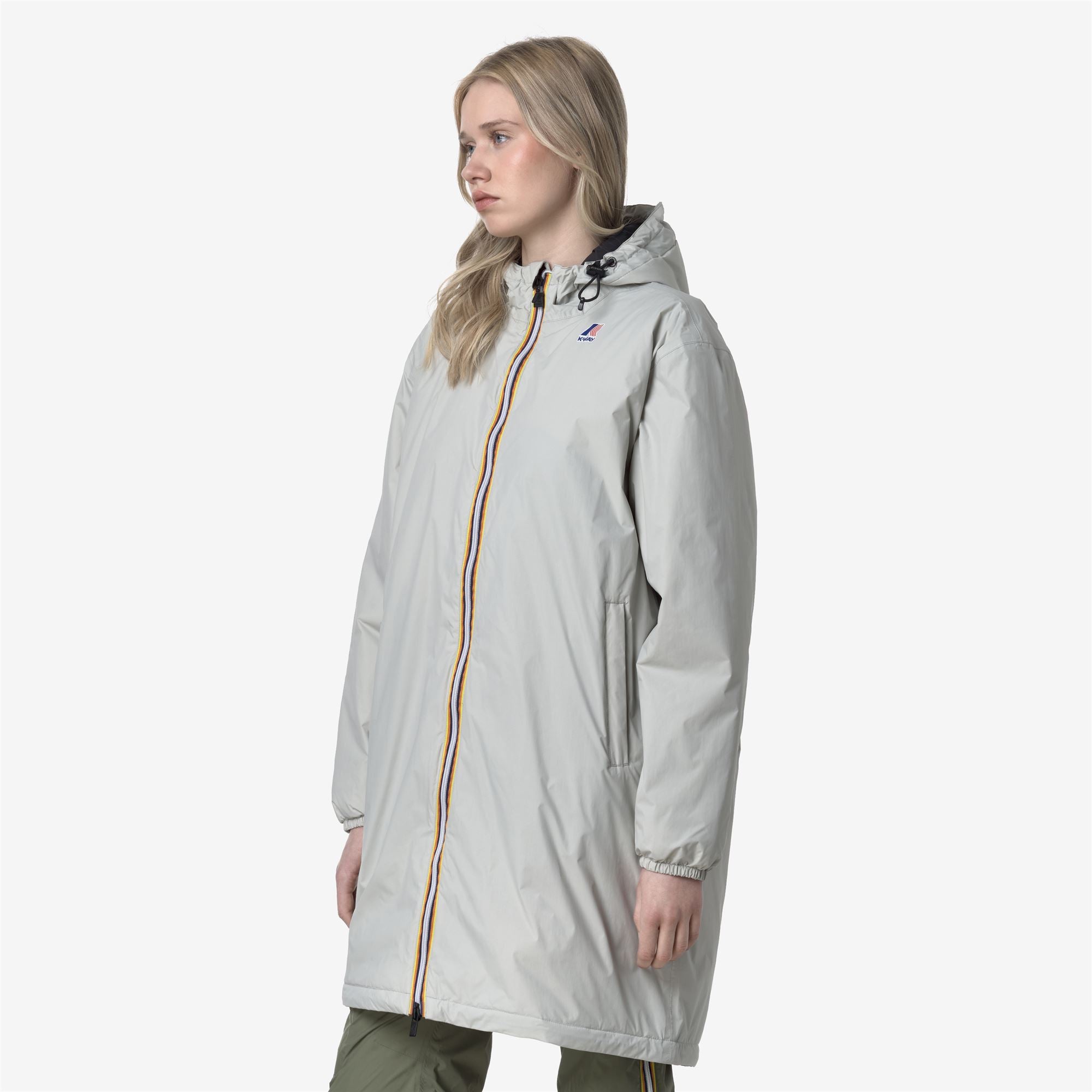 k-way-le-vrai-4-0-eiffel-east-warm-manteau-pluie-3-4-unisexe-beige-lt image 3