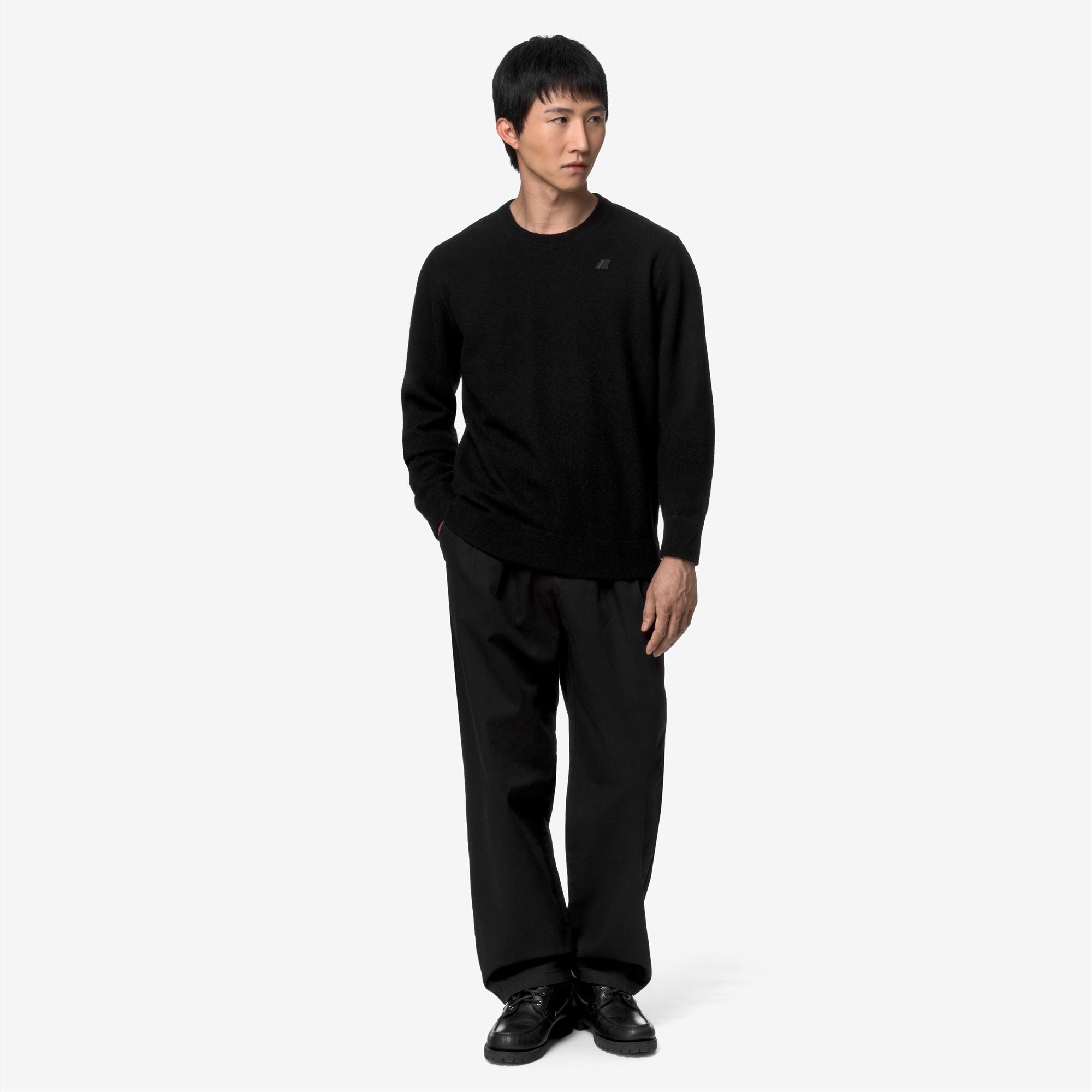 k-way-sebastien-fleece-stitch-pull-homme-black-pure-100-laine image 4