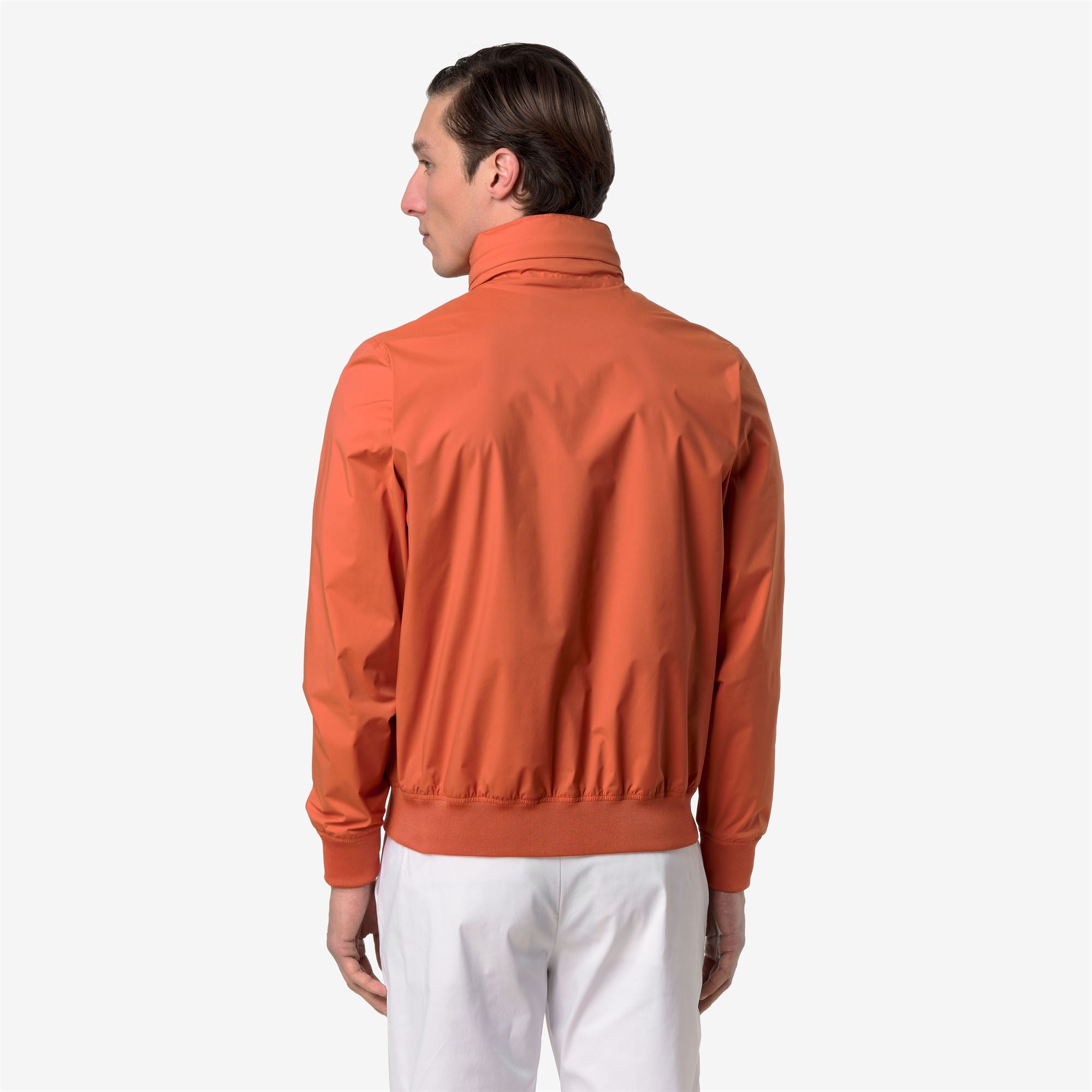 k-way-amaury-stretch-nylon-jersey-veste-courte-homme-orange-brownish image 3