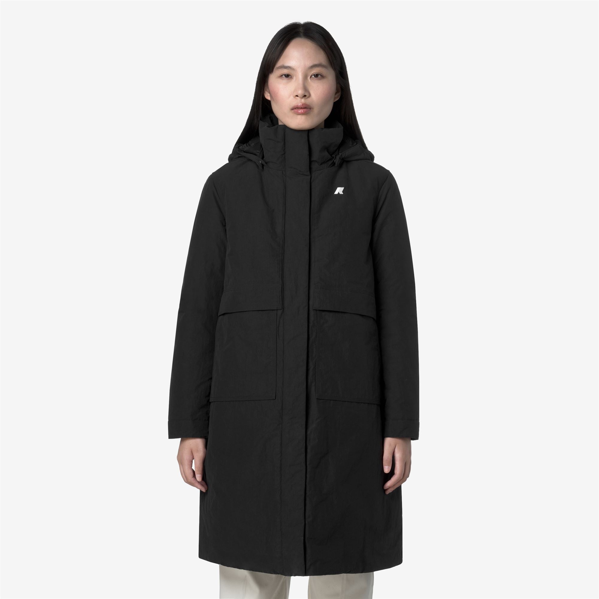 k-way-kalisha-warm-cotton-nylon-veste-longue-femme-black-pure image 1