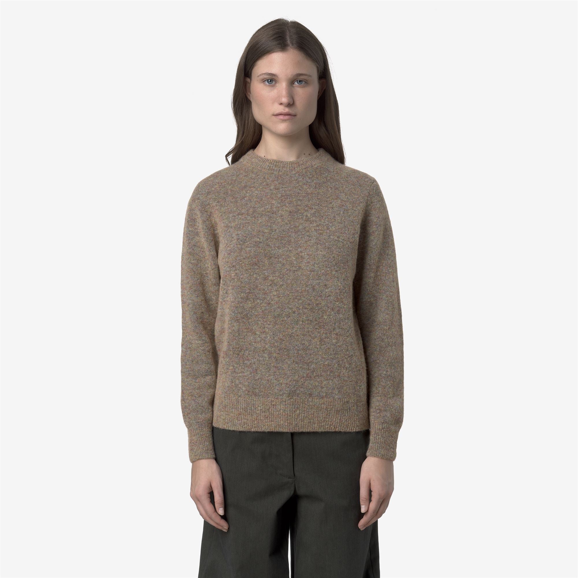 k-way-clarisse-wool-stretch-pull-over-femme-pink-dust-mix image 1