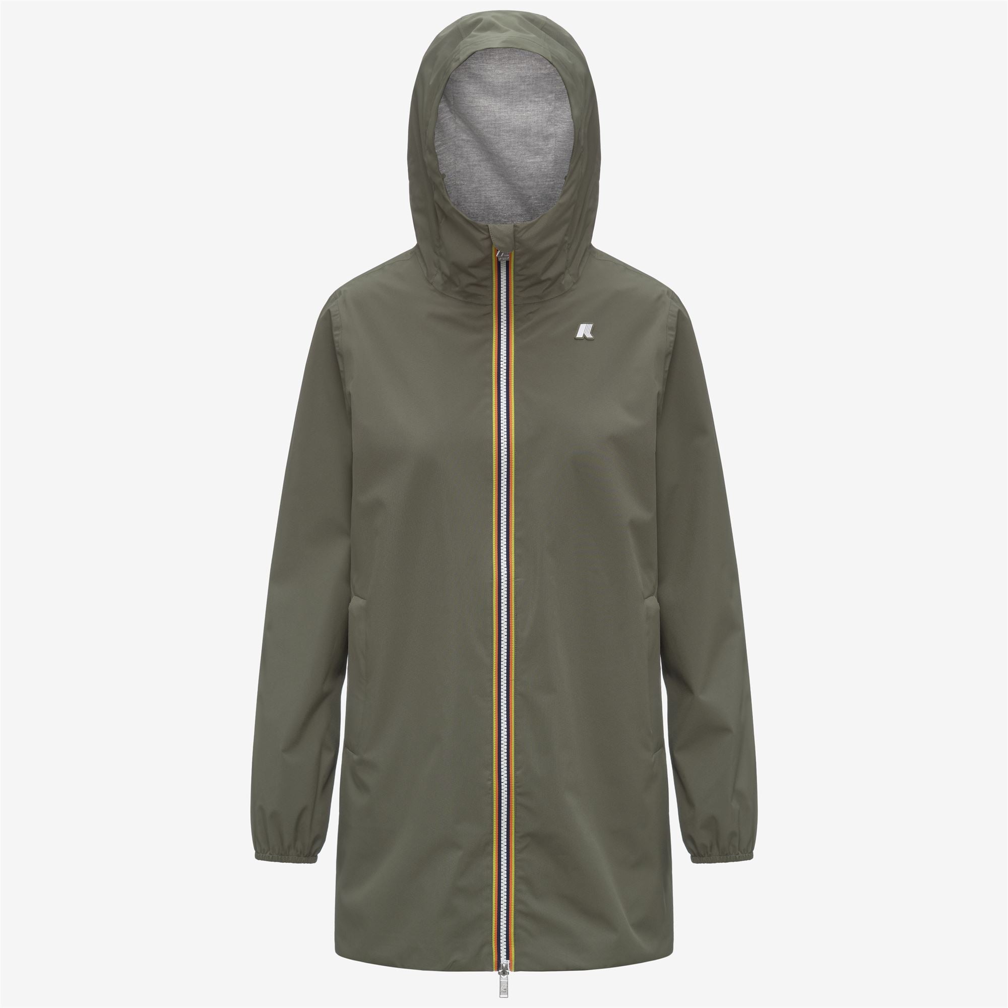 k-way-sophie-stretch-poly-jersey-veste-mi-longue-femme-green-lichen image 5