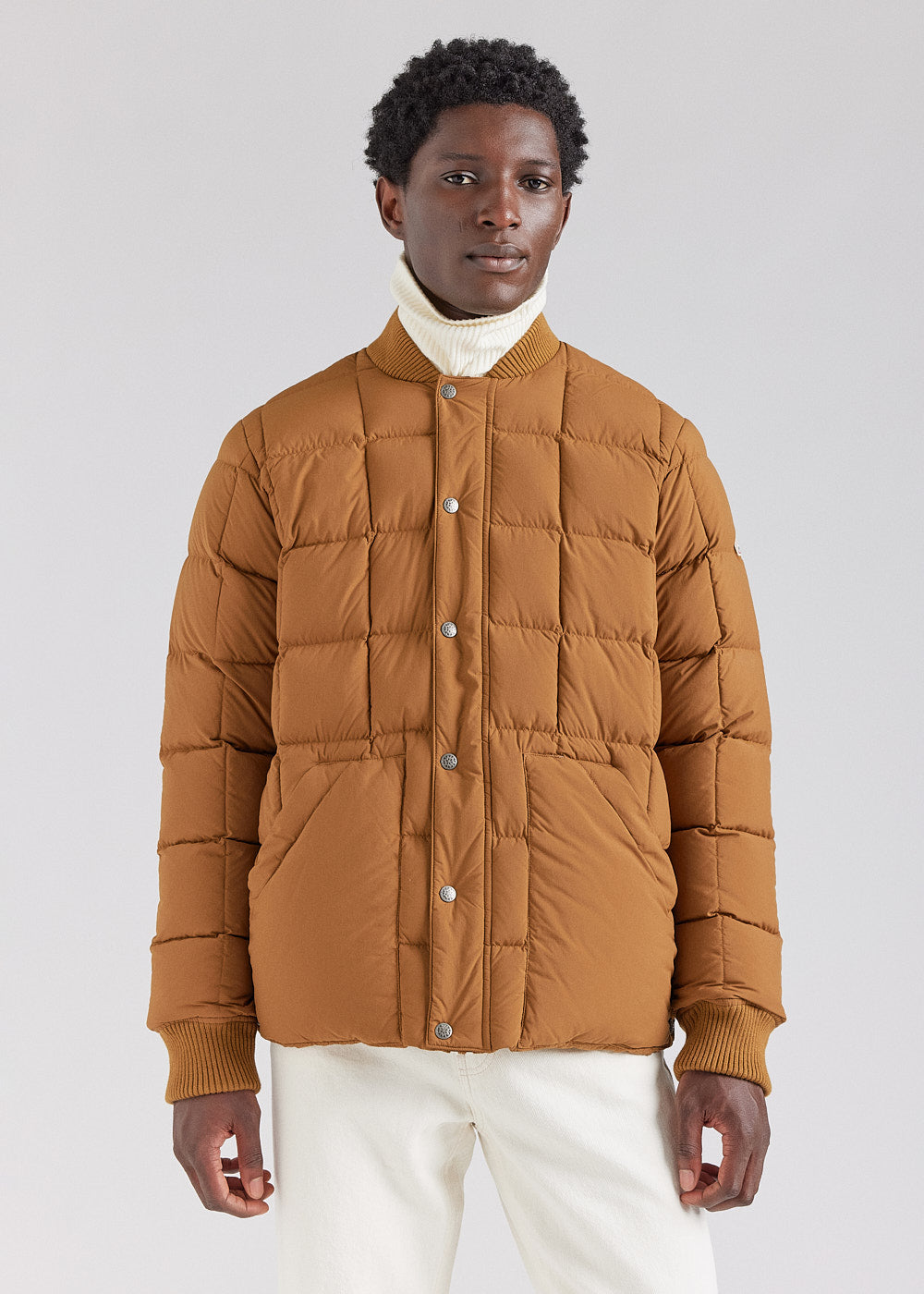 pyrenex-flight-veste-doudoune-homme-piquage-carr-bronze-brown image 1