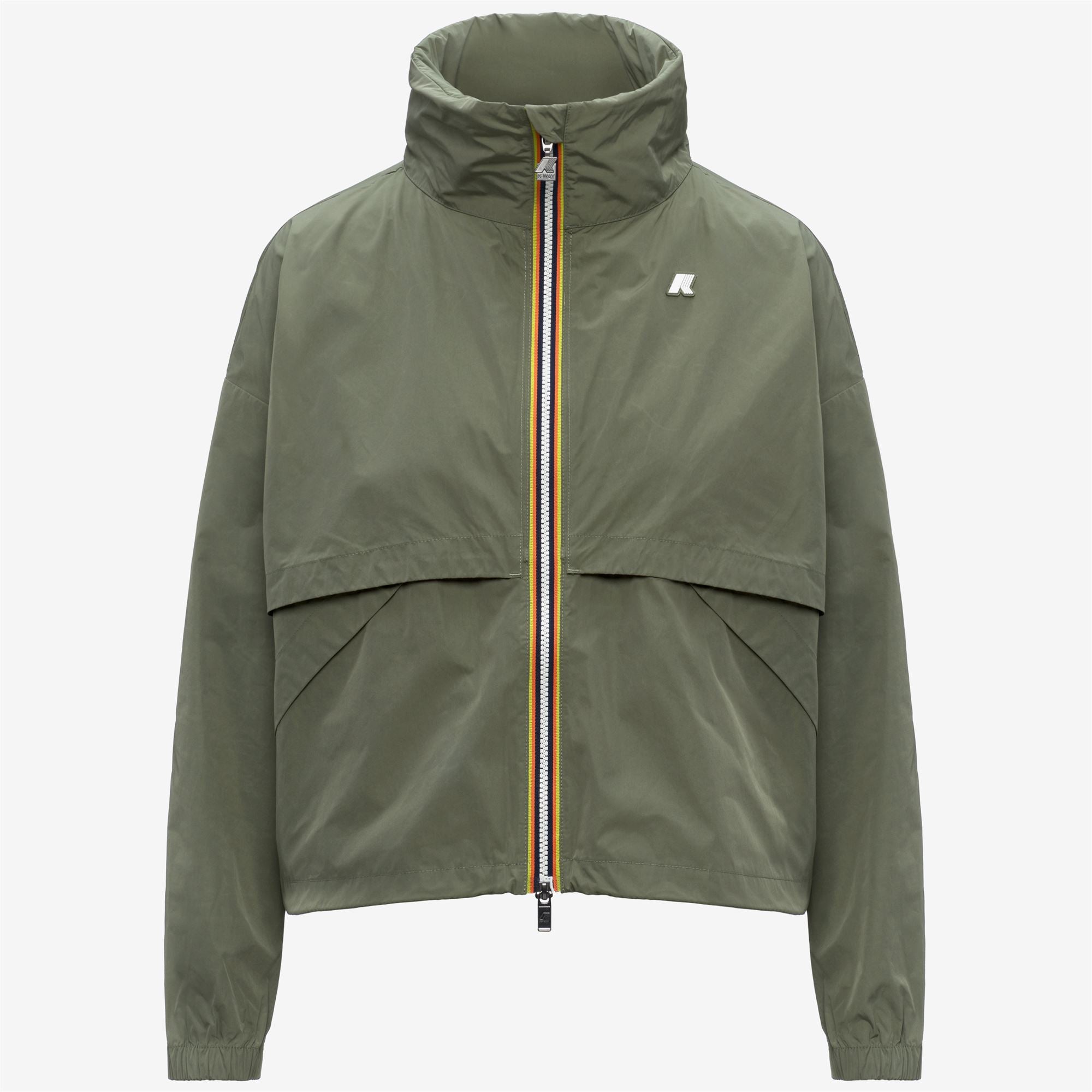 k-way-aubette-memory-touch-veste-courte-femme-green-lichen image 5