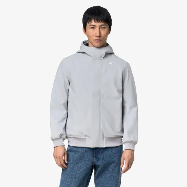k-way-joachim-bonded-veste-courte-homme-grey-ash-blue-depth image 1
