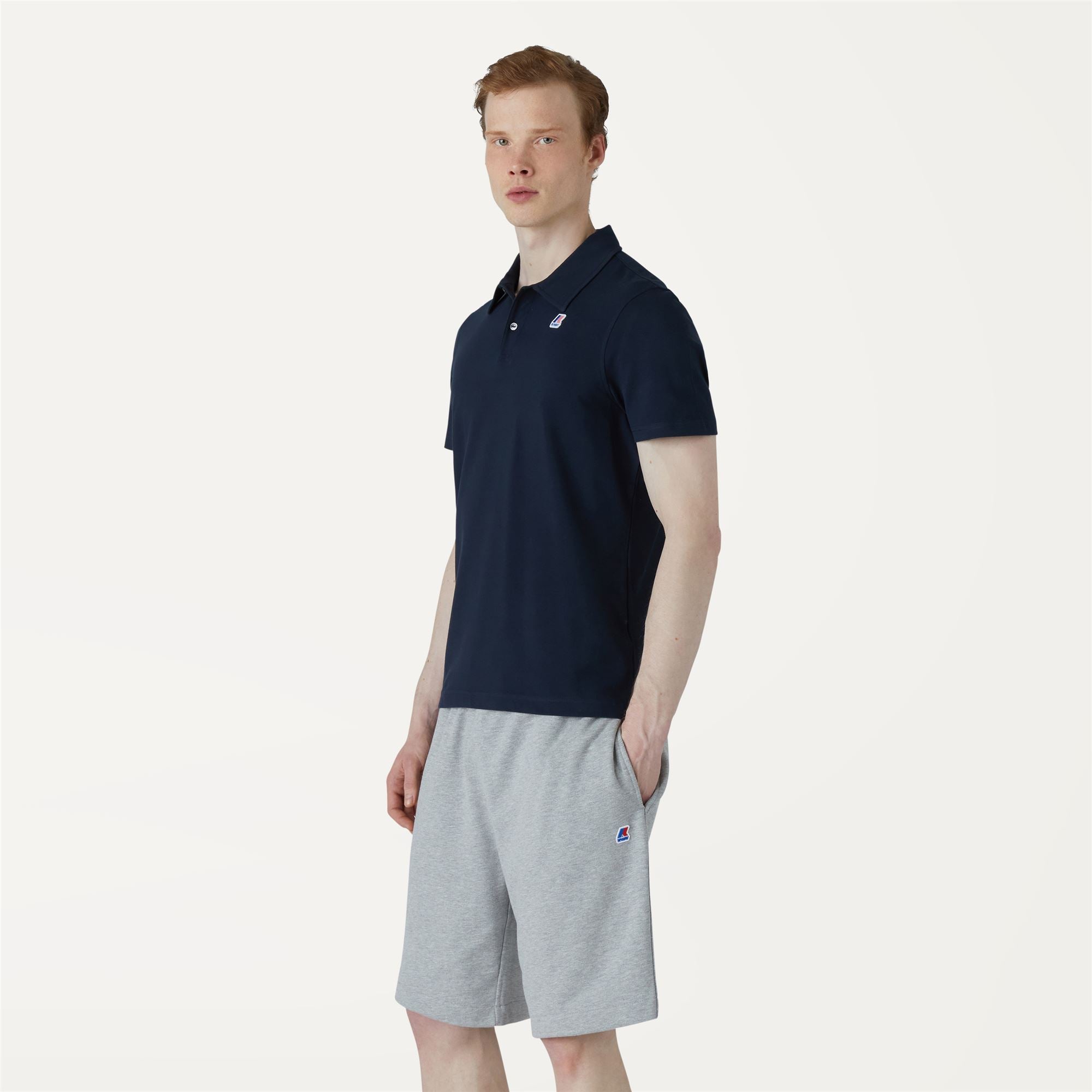 k-way-gregoire-tape-polo-homme-blue-depth image 2