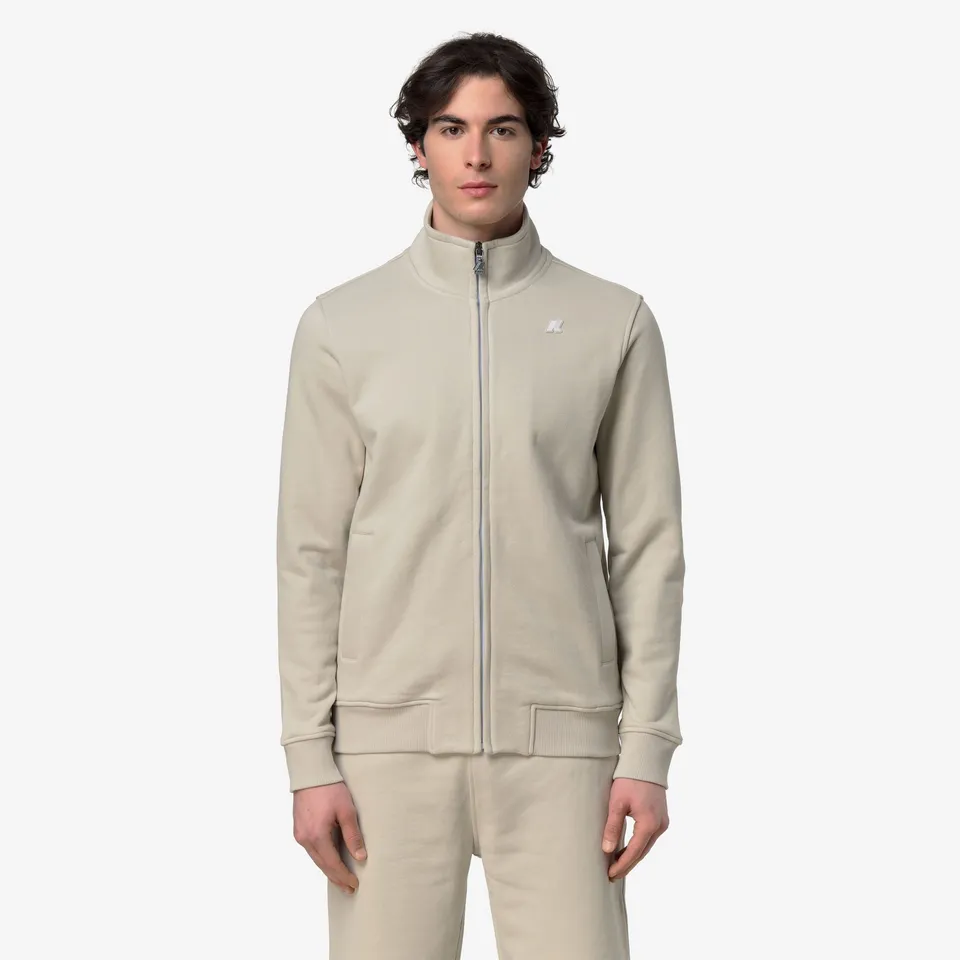 k-way-finn-french-terry-veste-polaire-homme-beige-lt image 1