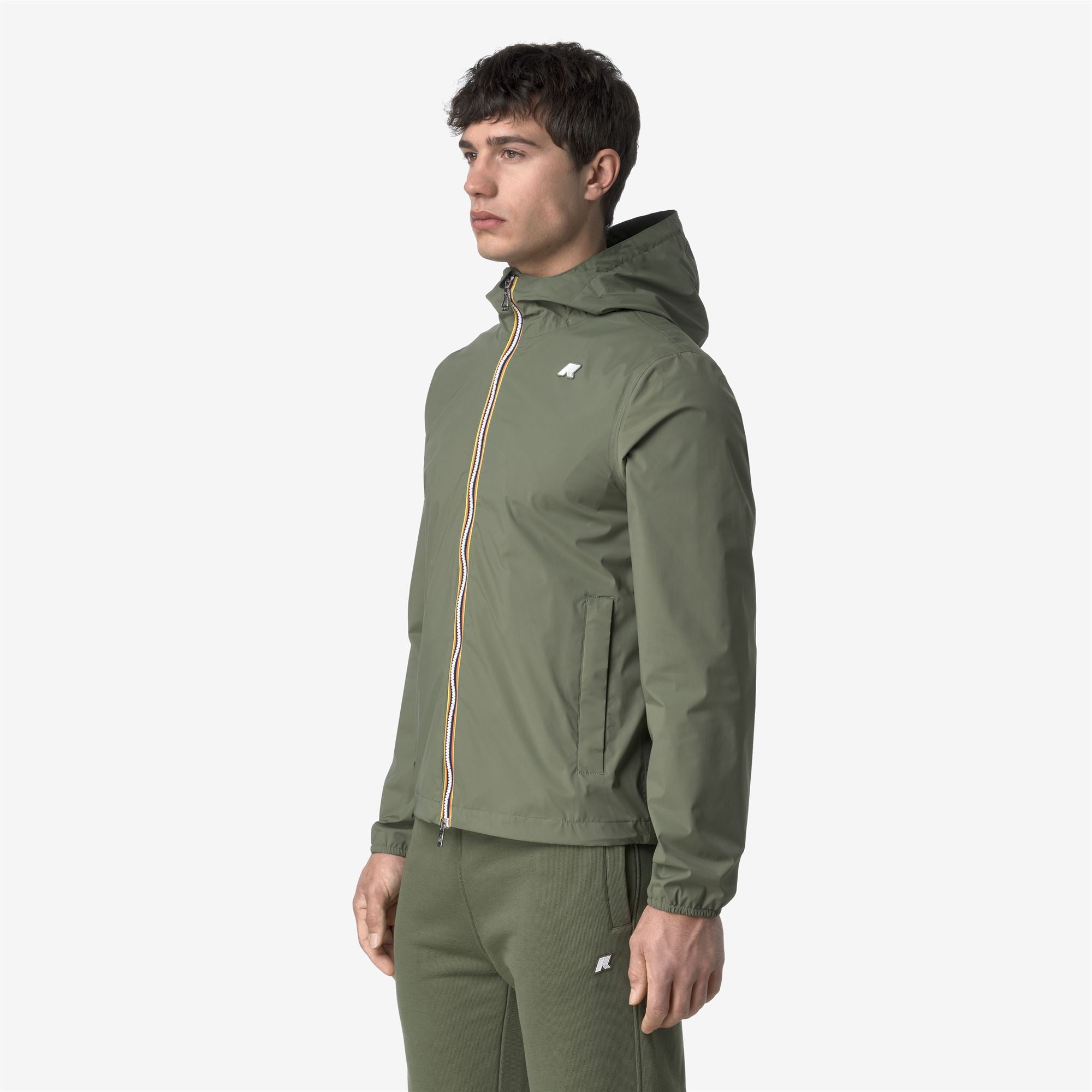 k-way-jack-stretch-nylon-jersey-veste-courte-homme-green-lichen image 2