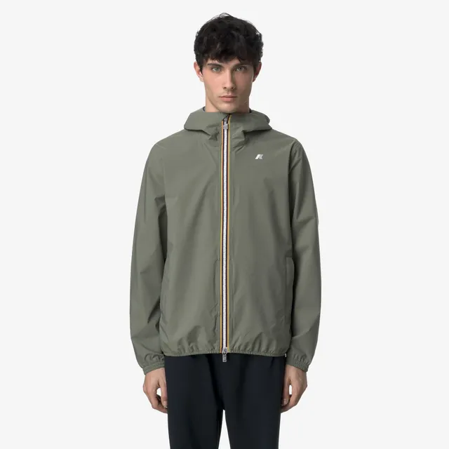 k-way-jack-stretch-dot-veste-court-homme-green-lichen image 1