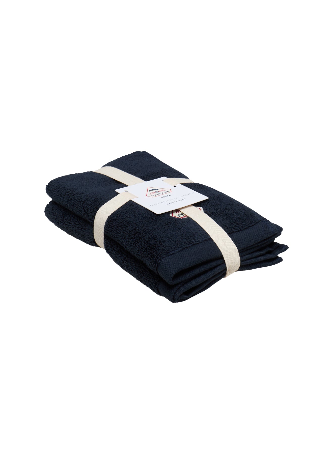 pyrenex-hana-set-de-2-serviettes-invit-s-bleu-fonc image 4