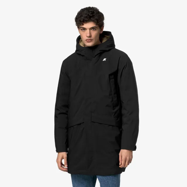 k-way-jarno-st-thermo-doudoune-3-4-homme-black-pure-beige-khaki image 1