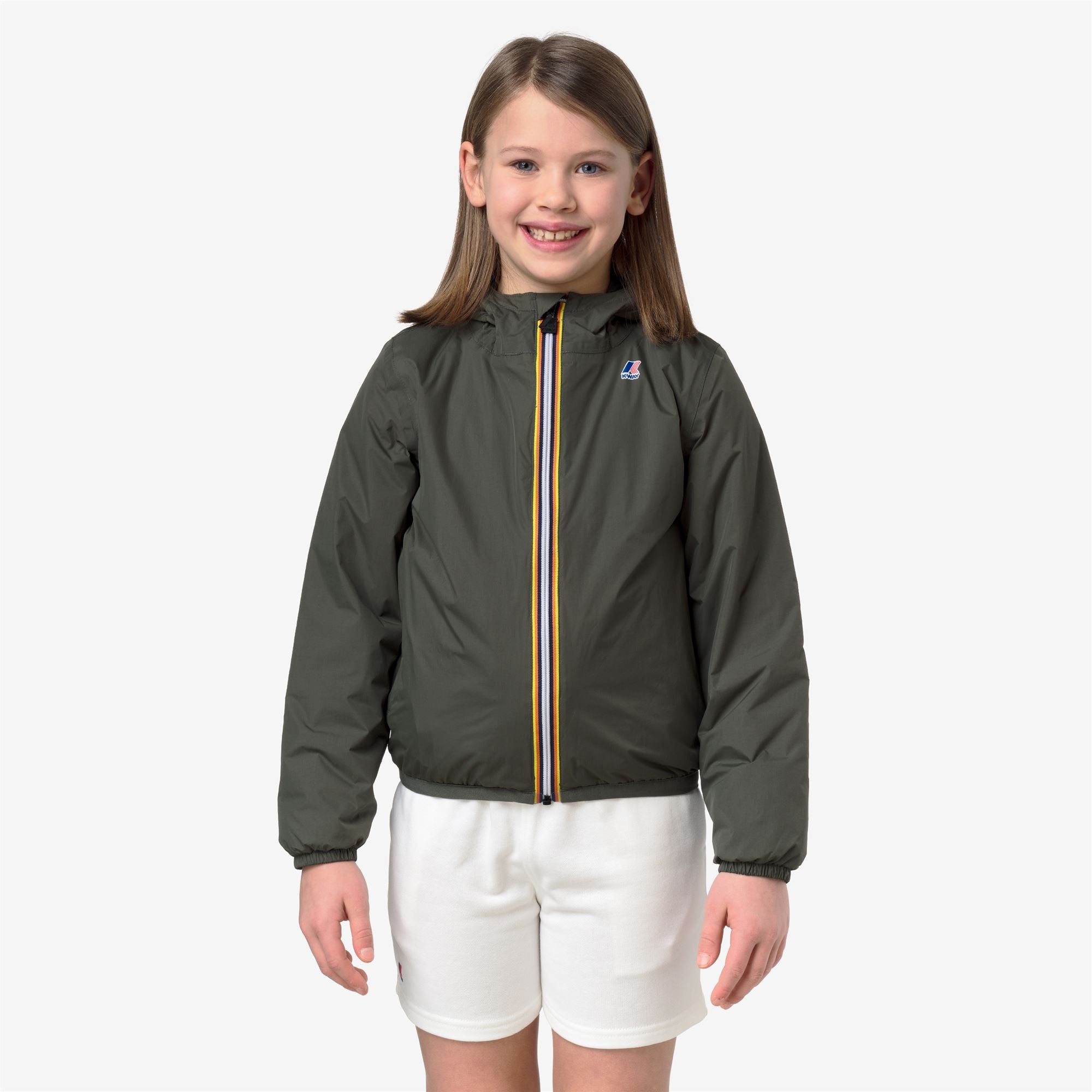 k-way-p-le-vrai-4-0-claude-warm-veste-milieu-enfant-unisexe-green-blackish image 1