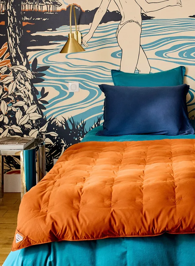 pyrenex-caresse-plaid-rouille-duvet-naturel image 1