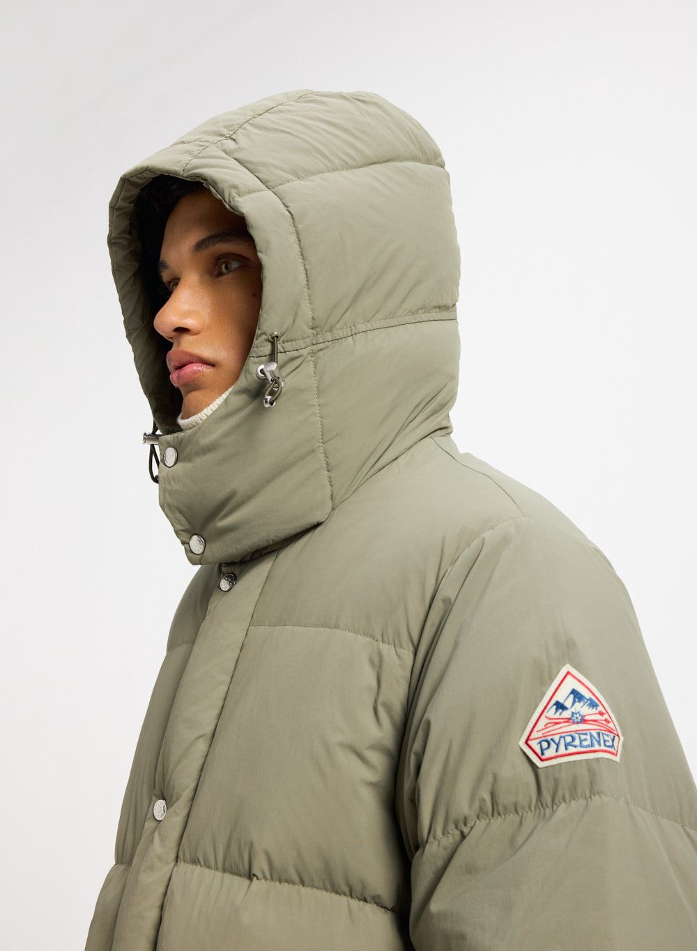 pyrenex-snuggle-doudoune-homme-kaki-grand-froid-30-c-capuche image 3