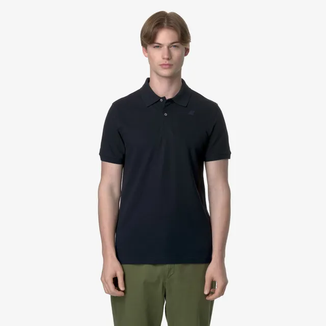 k-way-amedee-pique-slim-polo-homme-blue-depth image 1