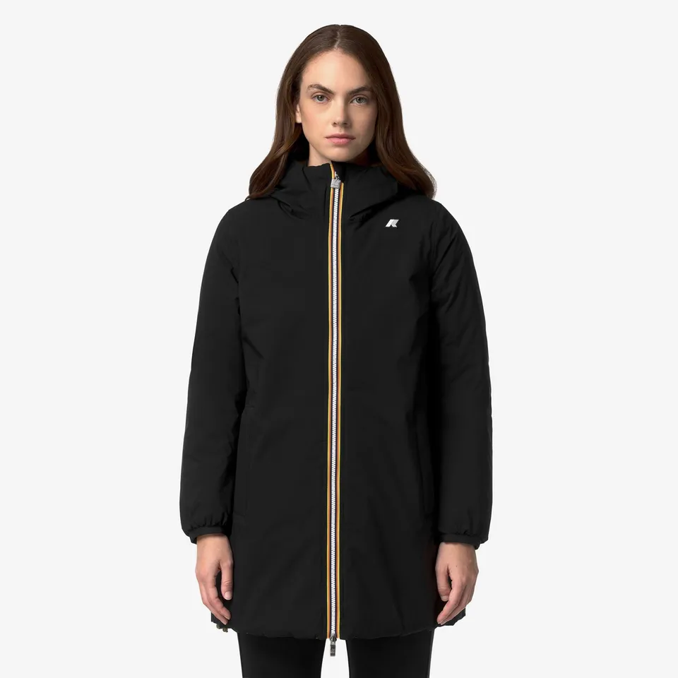 k-way-sophie-st-thermo-double-veste-mi-longue-r-versible-femme-black-pure-beige- image 1