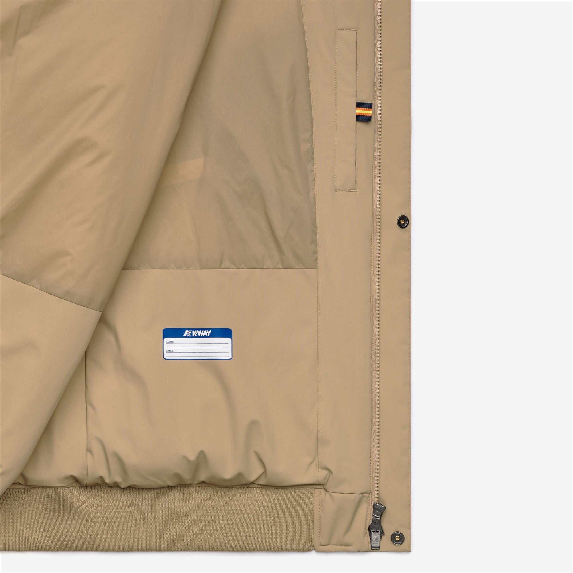 k-way-herve-st-warm-veste-marin-mi-saison-homme-beige-khaki image 6