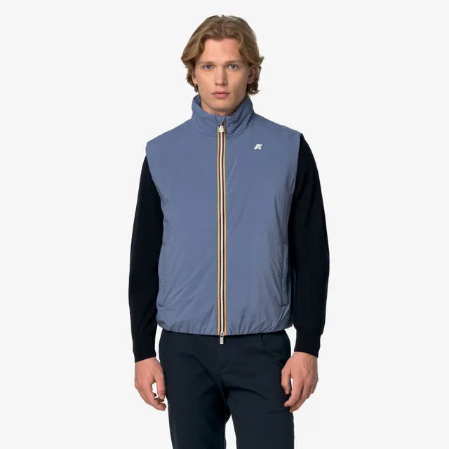 k-way-valen-plain-warm-gilet-homme-blue-wild image 1