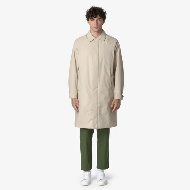 k-way-montague-warm-ottoman-imperm-able-long-homme-beige-grey image 1