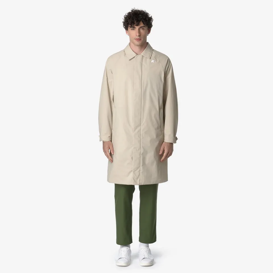 k-way-montague-warm-ottoman-imperm-able-long-homme-beige-grey image 1