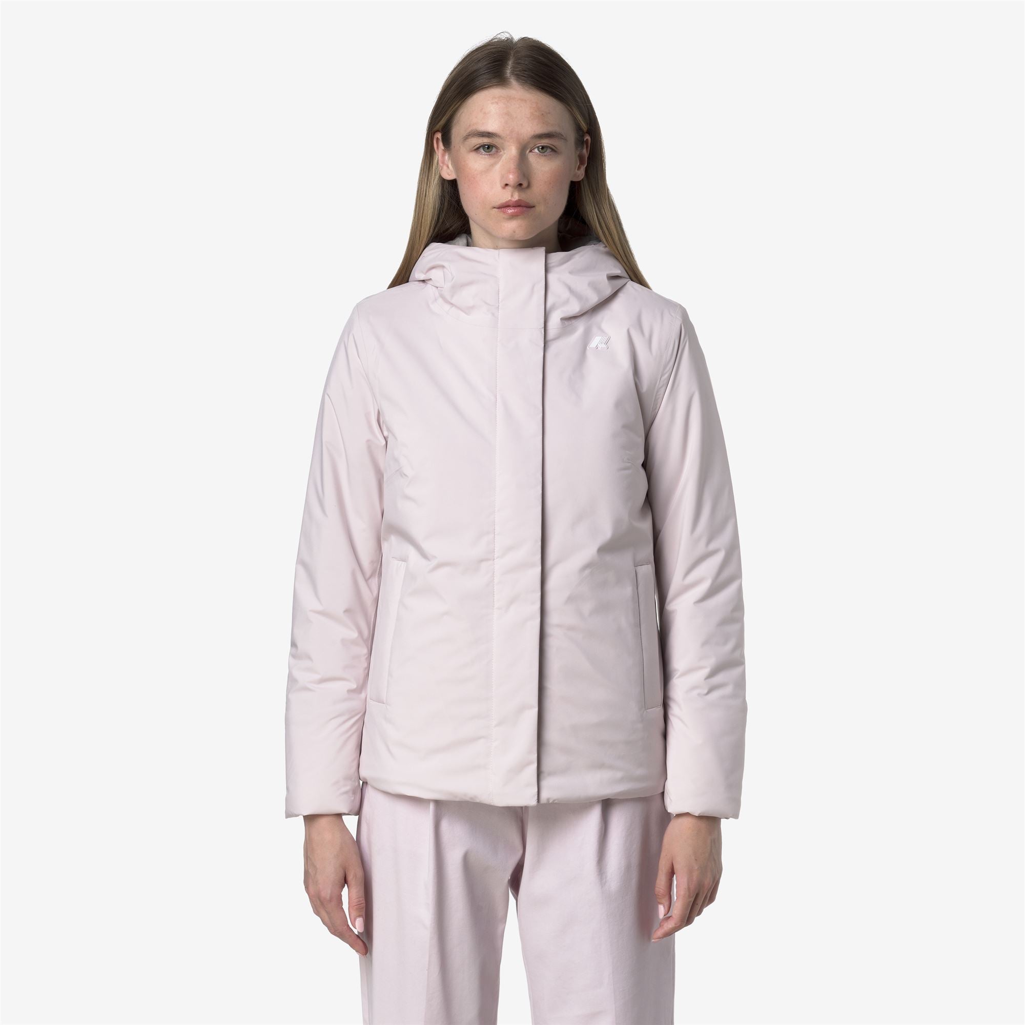 k-way-lil-soft-touch-marmotta-veste-courte-femme-rose-hushed-grey-goat image 1