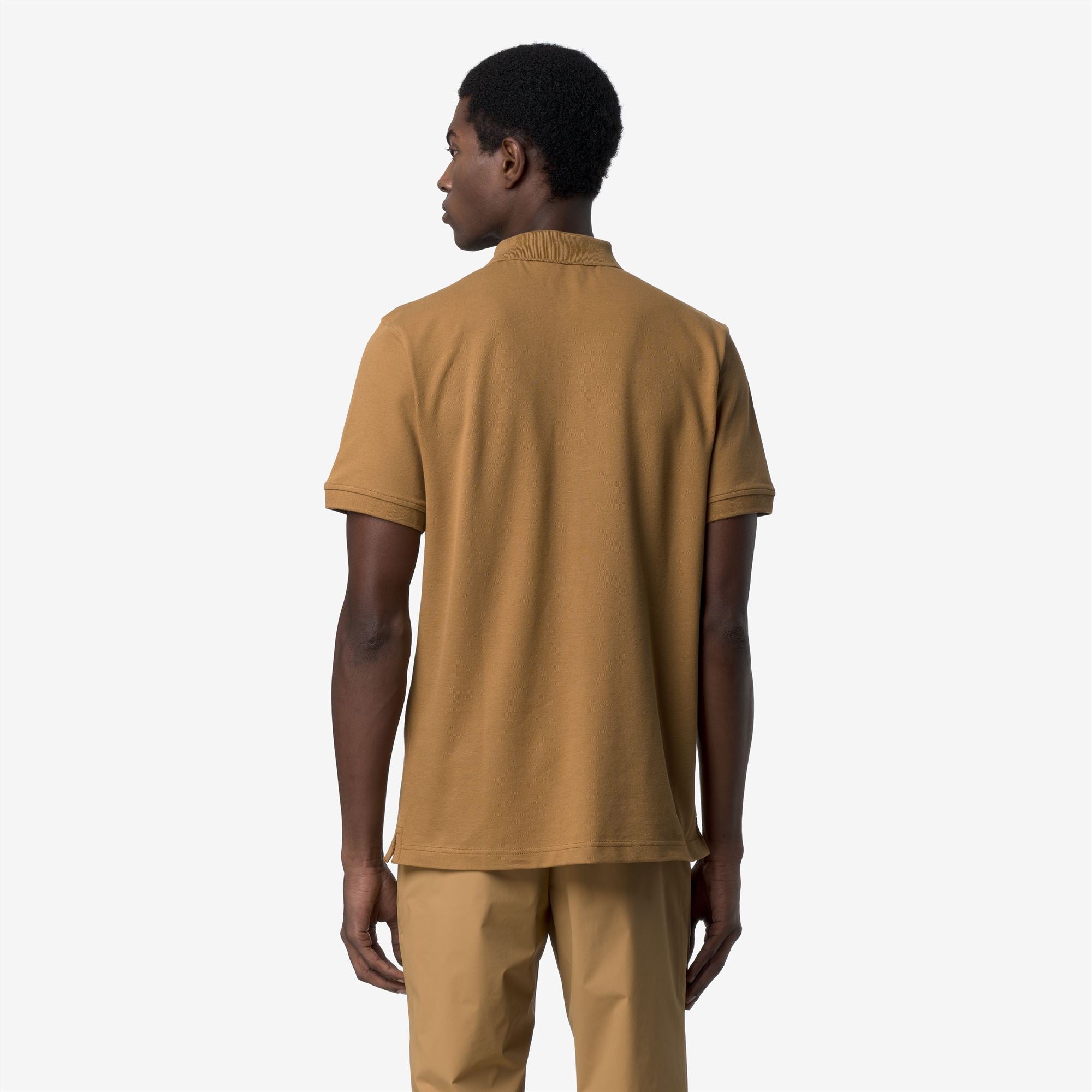 k-way-amedee-pique-slim-polo-homme-brown-bistre image 3