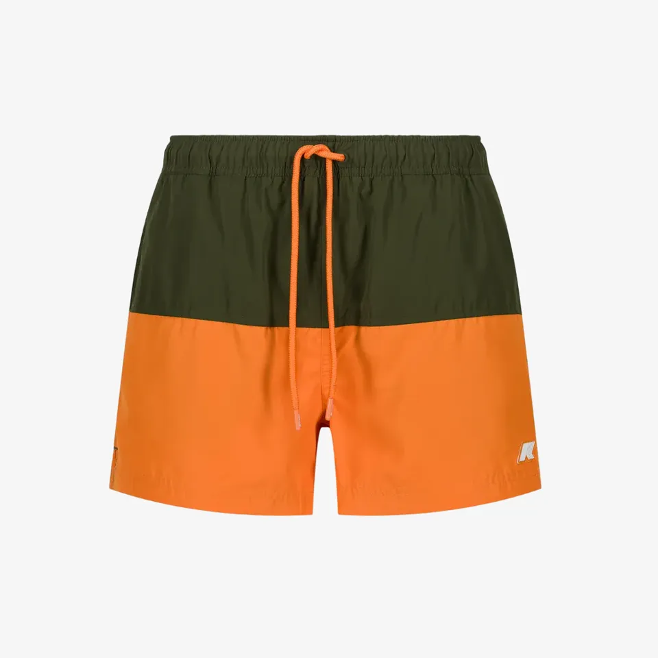 k-way-leslie-maillot-de-bain-homme-green-c-orange-m image 1