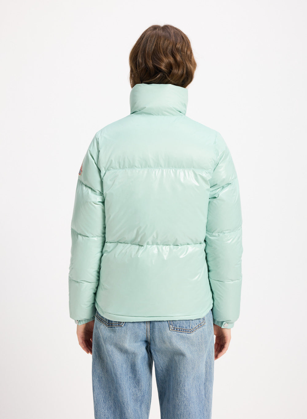 pyrenex-goldin-doudoune-courte-brillante-femme-vert-d-eau image 4