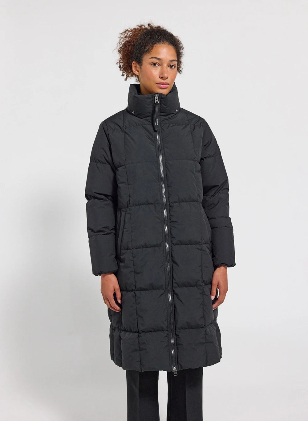 pyrenex-mystery-doudoune-hiver-longue-capuche-femme-noire image 1