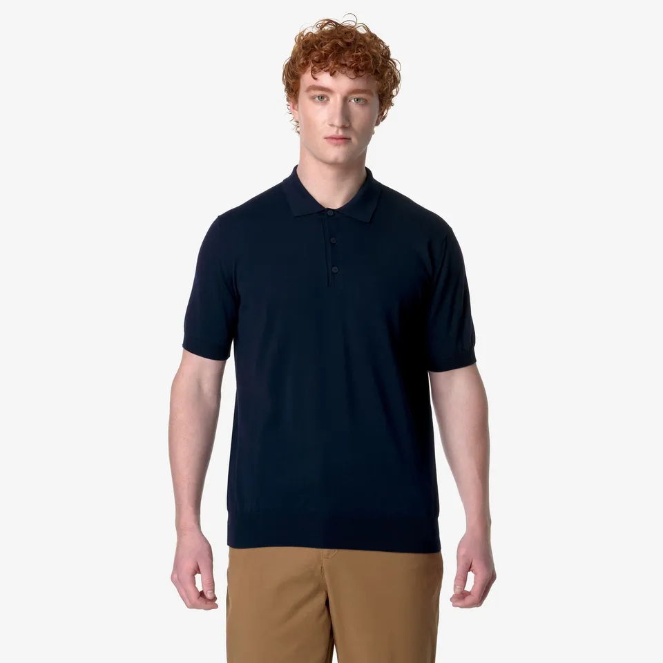 k-way-pleyne-polo-maille-homme-blue-depth image 1
