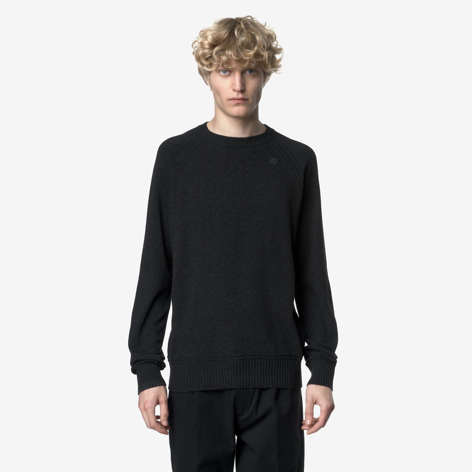 k-way-sebas-wool-cashmere-pull-over-homme-carbon-mel image 1