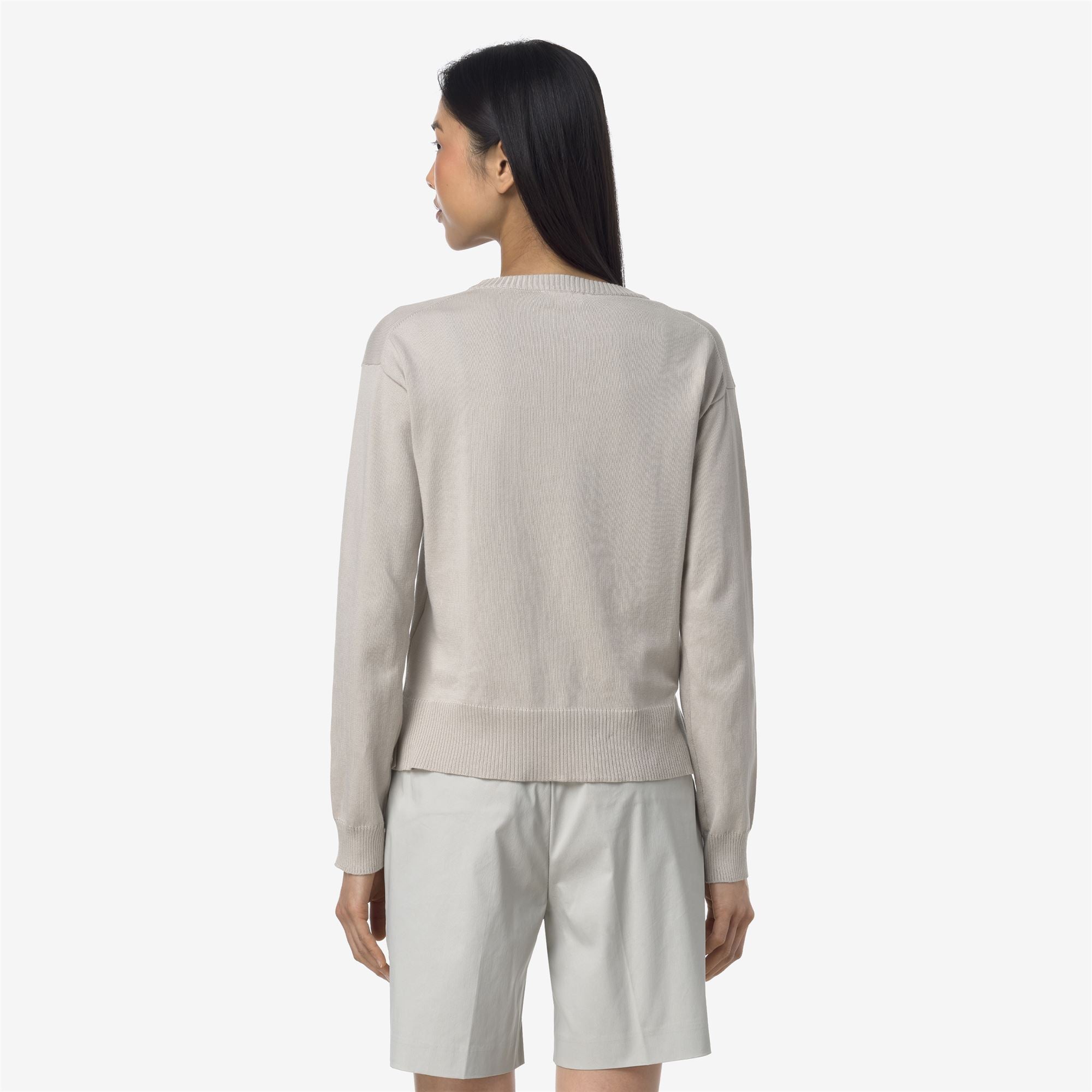 k-way-domitine-cotton-ps-pull-crop-femme-beige-lt image 3