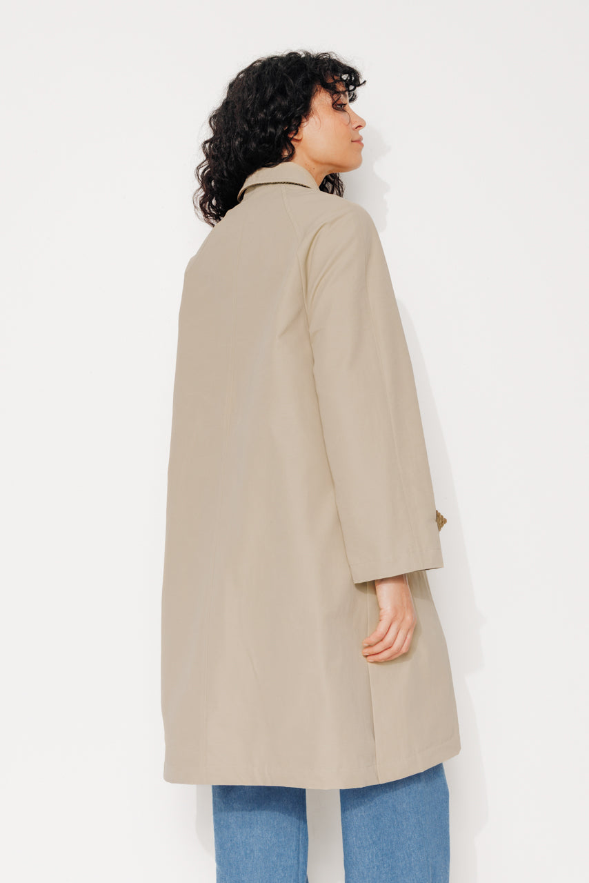 trench-coat-parrotia-imperm-able-mi-long-en-coton-d-perlant-camel image 3