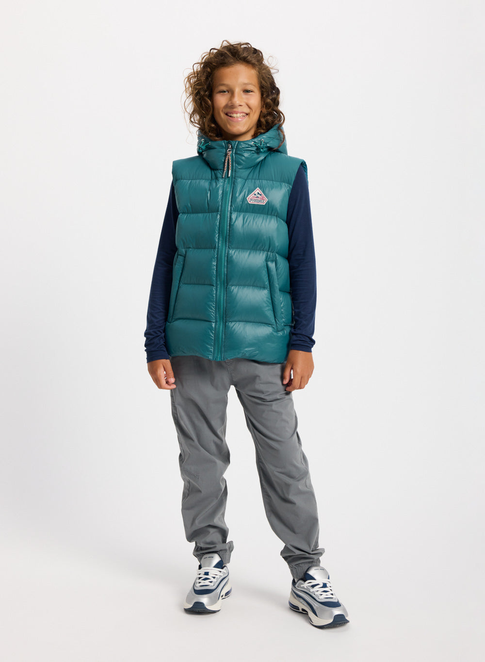 pyrenex-john-doudoune-sans-manches-enfant-bleu-turquoise-capuche image 4