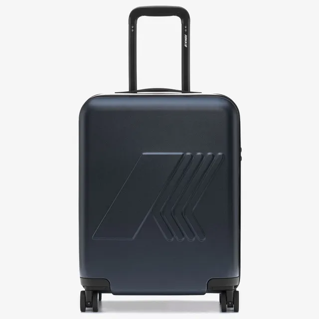 k-way-eudoxie-logo-valise-cabine-rigide-unisexe-blue-depth image 1