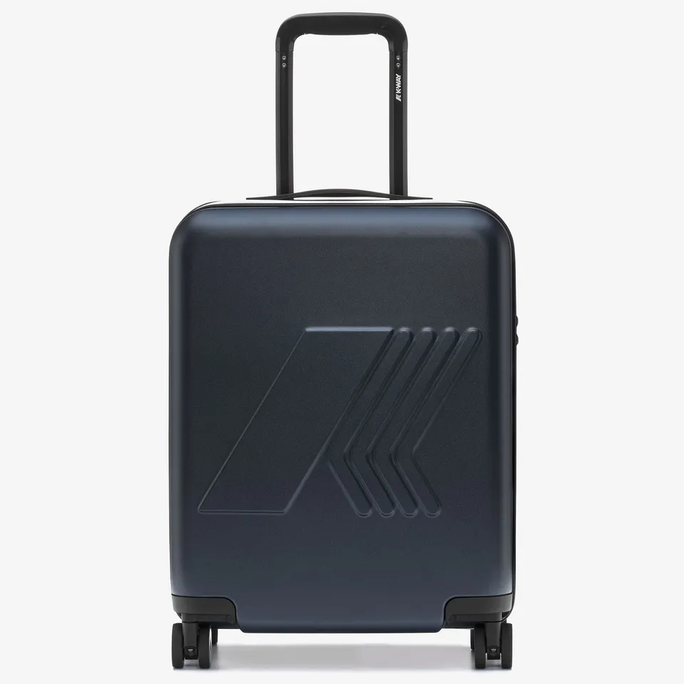 k-way-eudoxie-logo-valise-cabine-rigide-unisexe-blue-depth image 1