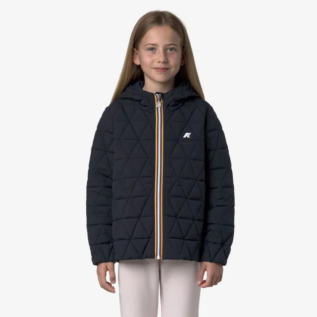 k-way-p-madlaine-diamond-quilted-warm-veste-court-fille-blue-depth image 1