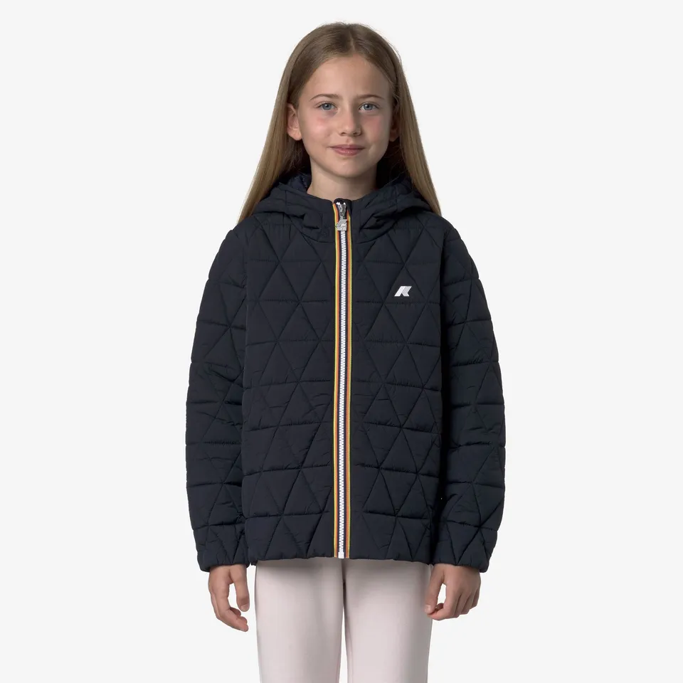k-way-p-madlaine-diamond-quilted-warm-veste-court-fille-blue-depth image 1