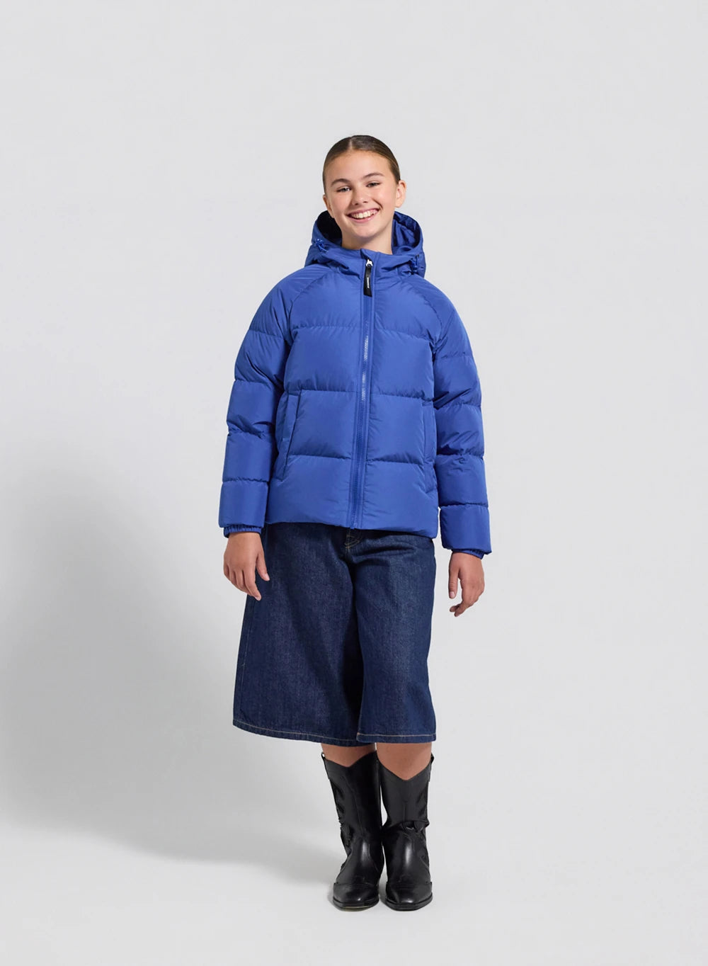 doudoune-enfant-pyrenex-sten-smooth-bleue-mate-capuche image 4